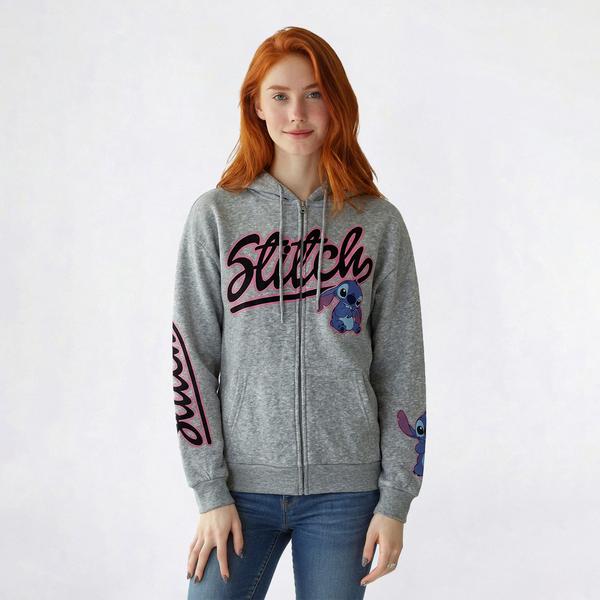 Juniors C-Life Lilo & Stitch Triple Hit Back Screen Zip Up Hoodie